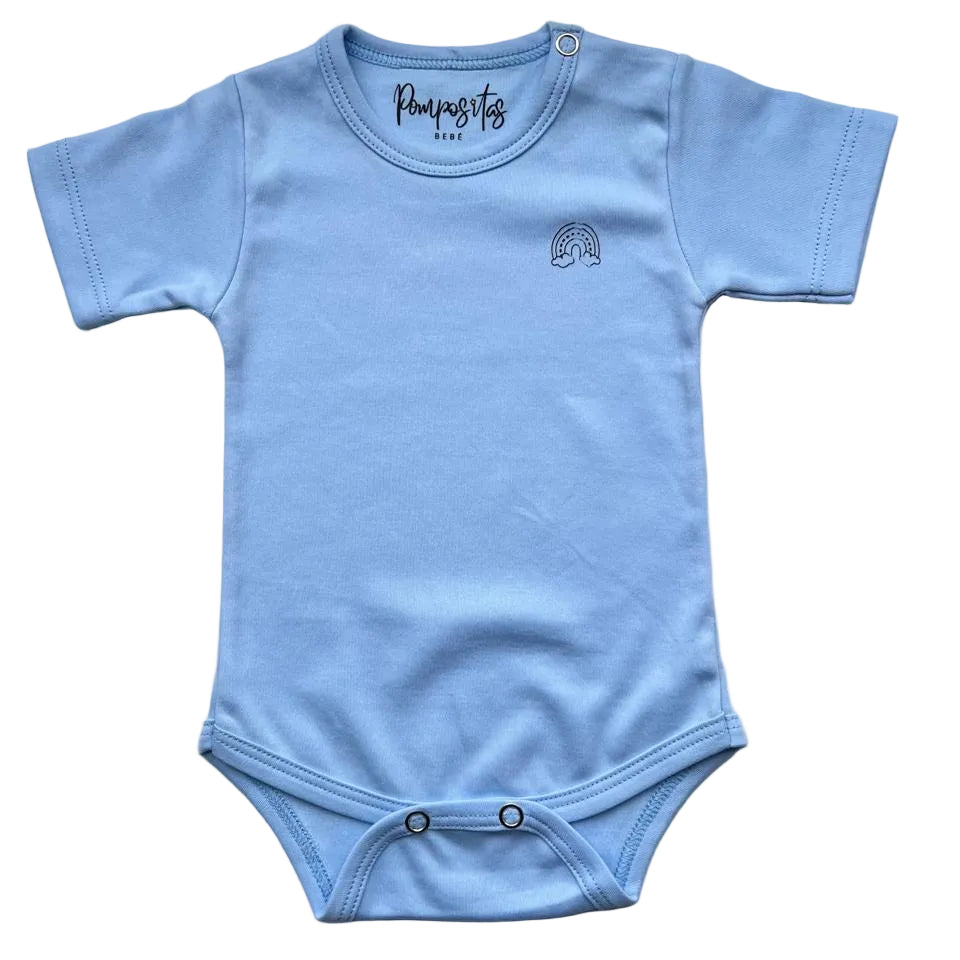 Body manga corta cuello redondo con broche