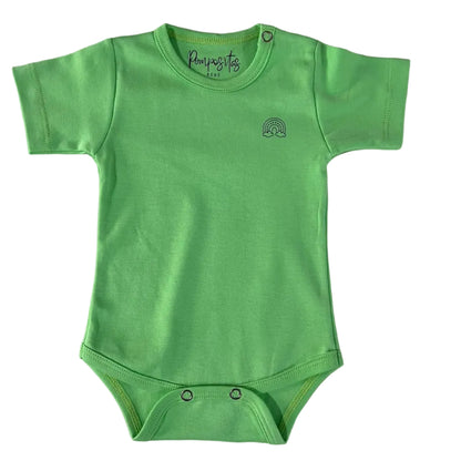 Body manga corta cuello redondo con broche