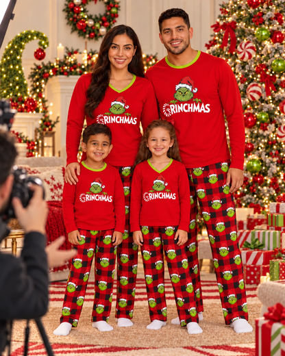 Pijama navideña de grinch rojo - foto 2